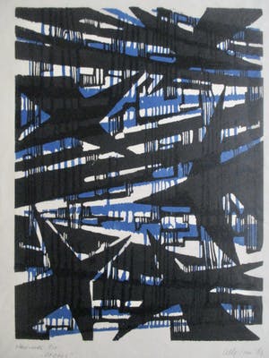 Akke Sins - Houtsnede "Vogels" kleine oplage kopen? Bied vanaf 60!