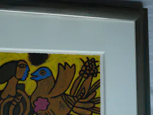 Corneille - Ingelijste zeefdruk, La Femme et L'Oiseau (Vrouw en vogel) – 1993 kopen? Bied vanaf 20!