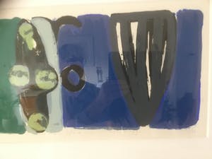 Piet Warffemius - Zeefdruk, Zwarte maan - Ingelijst kopen? Bied vanaf 40!