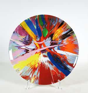 Damien Hirst - Porseleinen bord, Spin Art verkocht voor € 1!