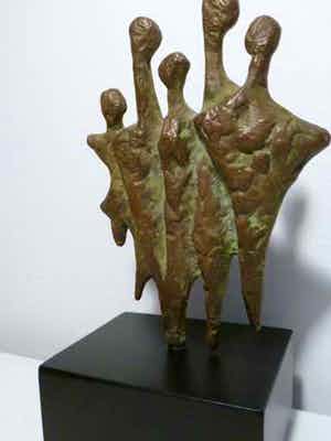 Jos Gielen - Abstract massief bronzen beeld (Jos Gielen) verkocht voor € 95!