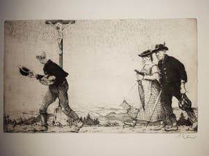 Georg Erler - (1871-1950), " vor Gott sind alle gleich" Radierung signiert kopen? Bied vanaf 75!