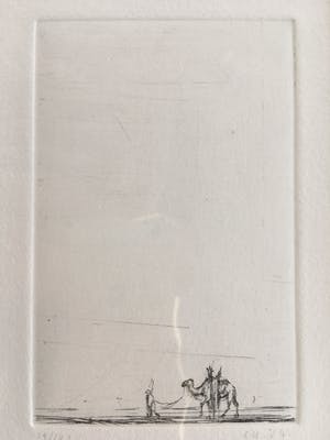 Simon Koene - Eenzame figuur met kameel kopen? Bied vanaf 10!