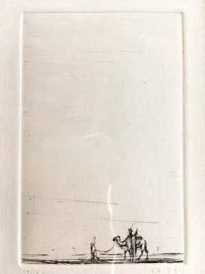 Simon Koene - Eenzame figuur met kameel verkocht voor € 10!