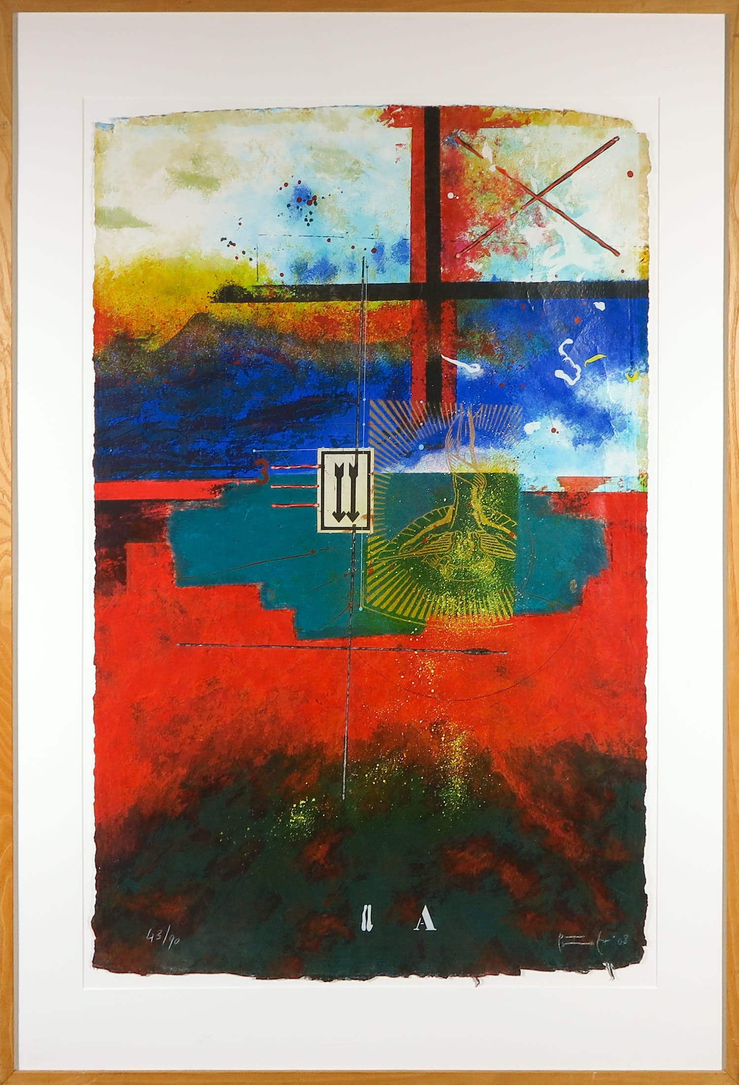 Piotr Konkel - Zeefdruk, Zonder titel III - Ingelijst (Groot) verkocht voor € 50!