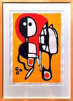 Buddy Hermans - zeefdruk - INGELIJST - Kopperprent - 21053 kopen? Bied vanaf 60!