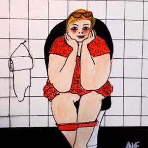 Anke Peddemors - kunst voor in het kleinste kamertje lies verkocht voor € 17!