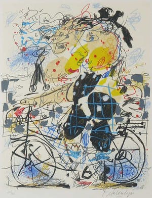 Kees Salentijn - Zeefdruk, Zonder titel - Ingelijst kopen? Bied vanaf 50!