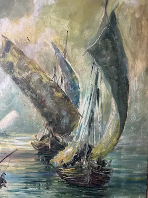 Niet of onleesbaar gesigneerd - Vissersboten kopen? Bied vanaf 1!