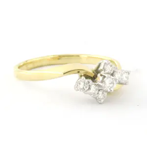 14k bicolour gouden ring met briljant geslepen diamant tot. 0.25ct – F/G - VS/SI kaufen? Bieten Sie von 275!