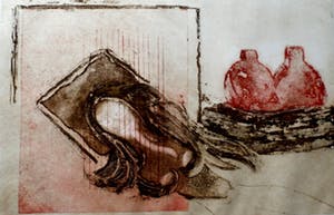 Jan Montyn - Grote ets: Roumpha I, behind the red bamboo' - 1991 kopen? Bied vanaf 99!