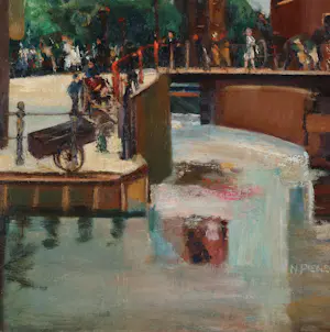 Nicolaas Pieneman - Gezicht op de Montelbaanstoren, Amsterdam kopen? Bied vanaf 300!