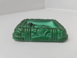 Curt Schlevogt - Malachiet glazen tray- sieraden kom kopen? Bied vanaf 1!