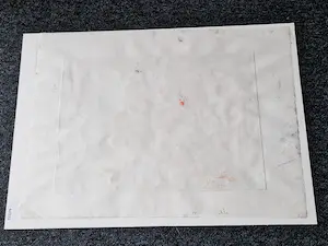 Niet of onleesbaar gesigneerd - Grote gouache op papier "personen in landschap" gesigneerd kopen? Bied vanaf 1!