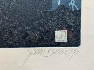 Sjoerd Bakker - kleurenets - 'De staf van de reiziger' - 1994 kopen? Bied vanaf 60!