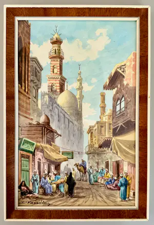 Demetrios Vassiliou - Aquarel Caïro kopen? Bied vanaf 150!