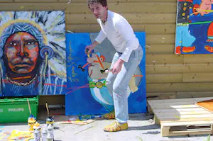 Espen Hagen - Grote hand gesigneerde zeefdruk 'Six Ladies at The Yellow Bar. kopen? Bied vanaf 40!