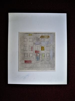 Henk Tichelaar - Droge Naald ingekleurd, druk 30/50 handgesigneerd werk "Kamperstraat II" kopen? Bied vanaf 10!