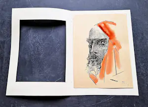 Willem van Konijnenburg - een in 1929 gemaakte kubistische gemengde techniek "Oriëntaalse man" " kopen? Bied vanaf 78!