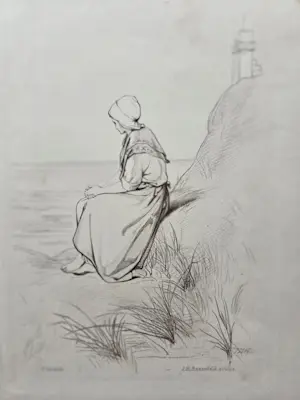 AcheterJohannes Heinrich Rennefeld - Jonge vrouw aan zee.? Enchérissez de 39!