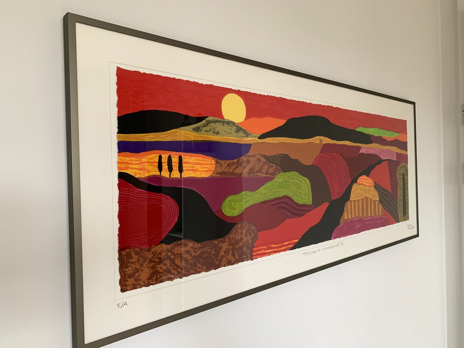 Ronald Boonacker - Serie Toscaans Landschap I , Italië INGELIJST verkocht voor € 135!
