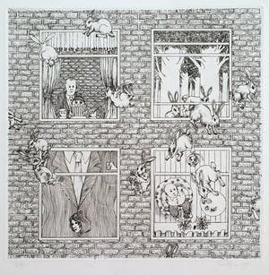 Joost Roelofsz - Konijnen, Ets kopen? Bied vanaf 55!