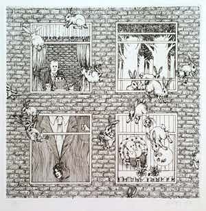 Joost Roelofsz - Konijnen, Ets verkocht voor € 55!