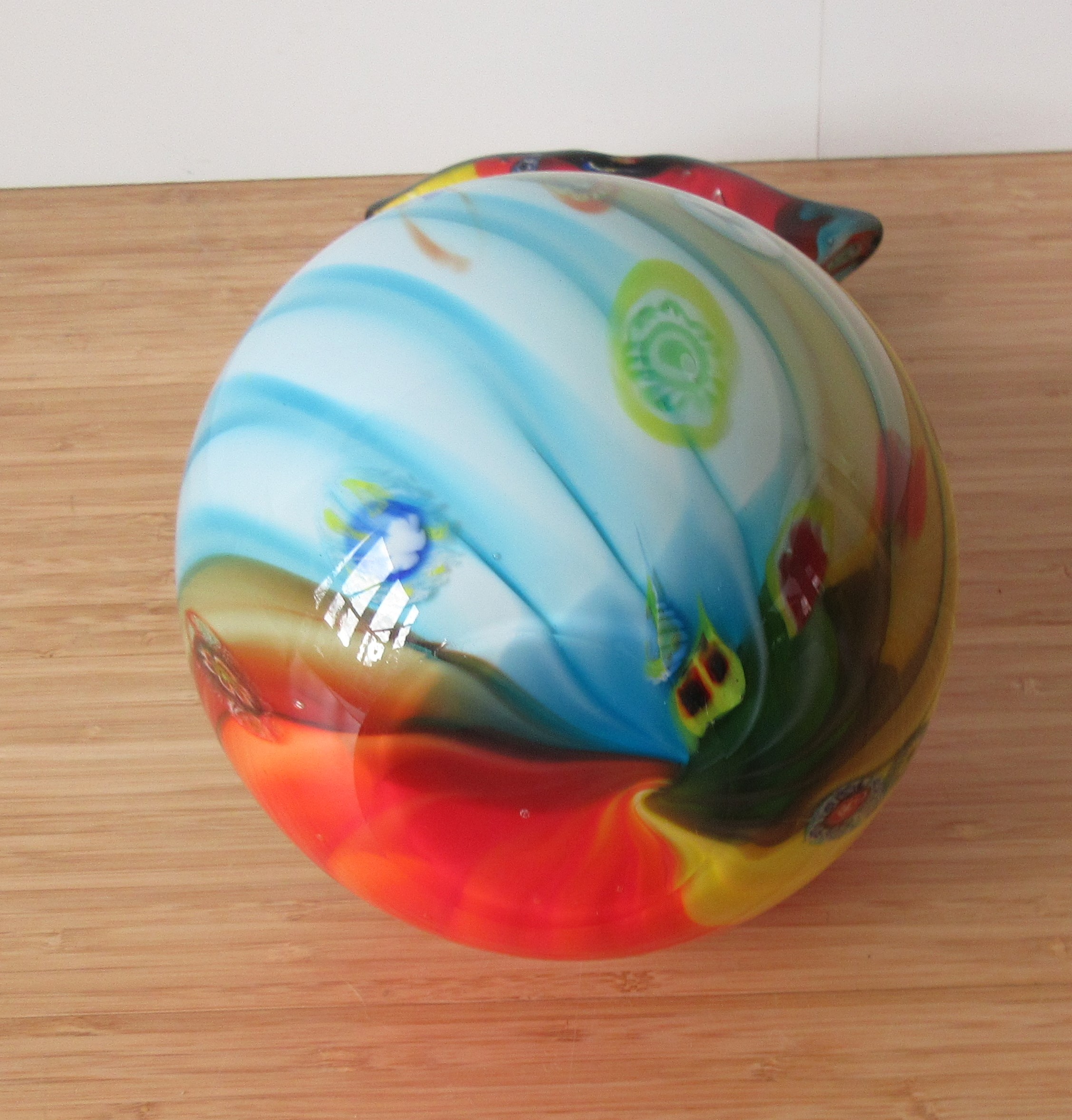 Niet of onleesbaar gesigneerd - Murano (toegeschr.) Prachtige meerkleurige Murrine studio glazen vaas  kopen? Bied vanaf 1!