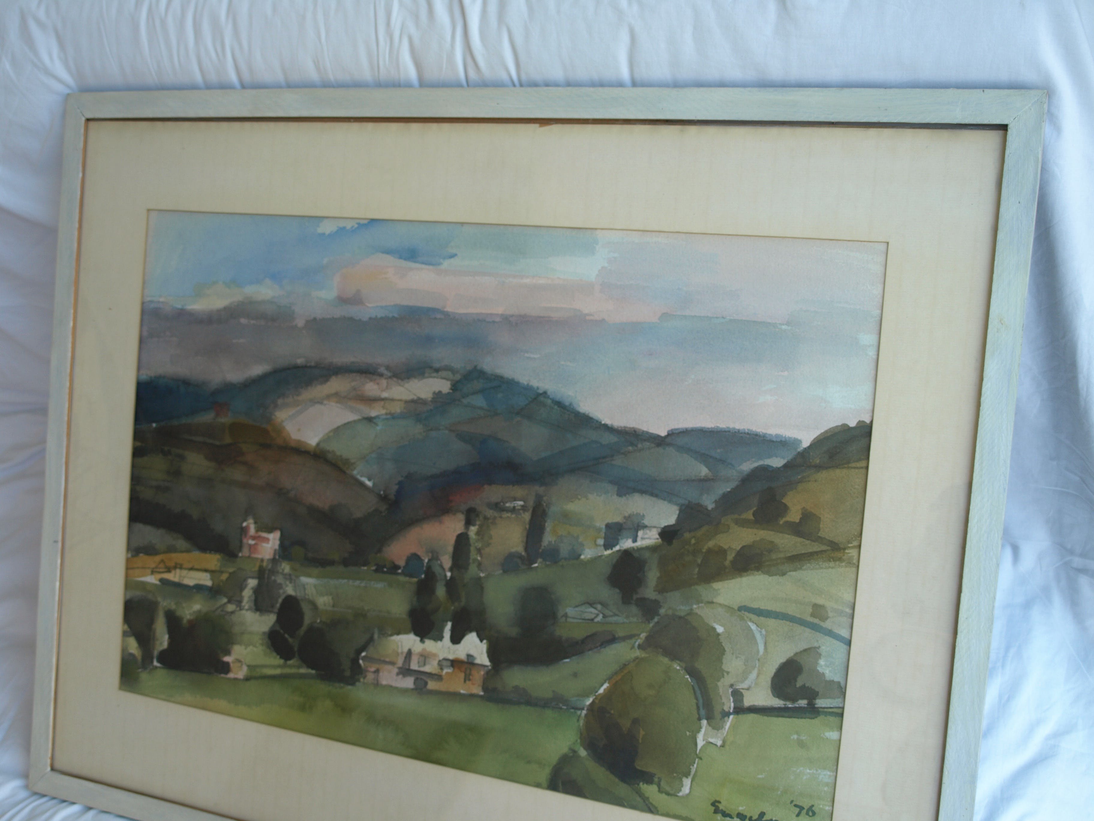 Jan Engelman - Landschap – gesigneerd & ingelijst – 1976 kopen? Bied vanaf 50!