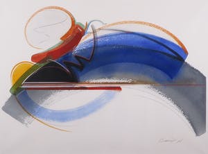 Peter van Drumpt - Aquarel, zonder titel - Ingelijst kopen? Bied vanaf 40!