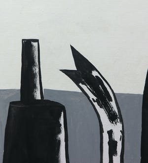 Klaas Gubbels - Olieverf op doek, Stilleven met koffiekan en fles - Ingelijst kopen? Bied vanaf 3000!