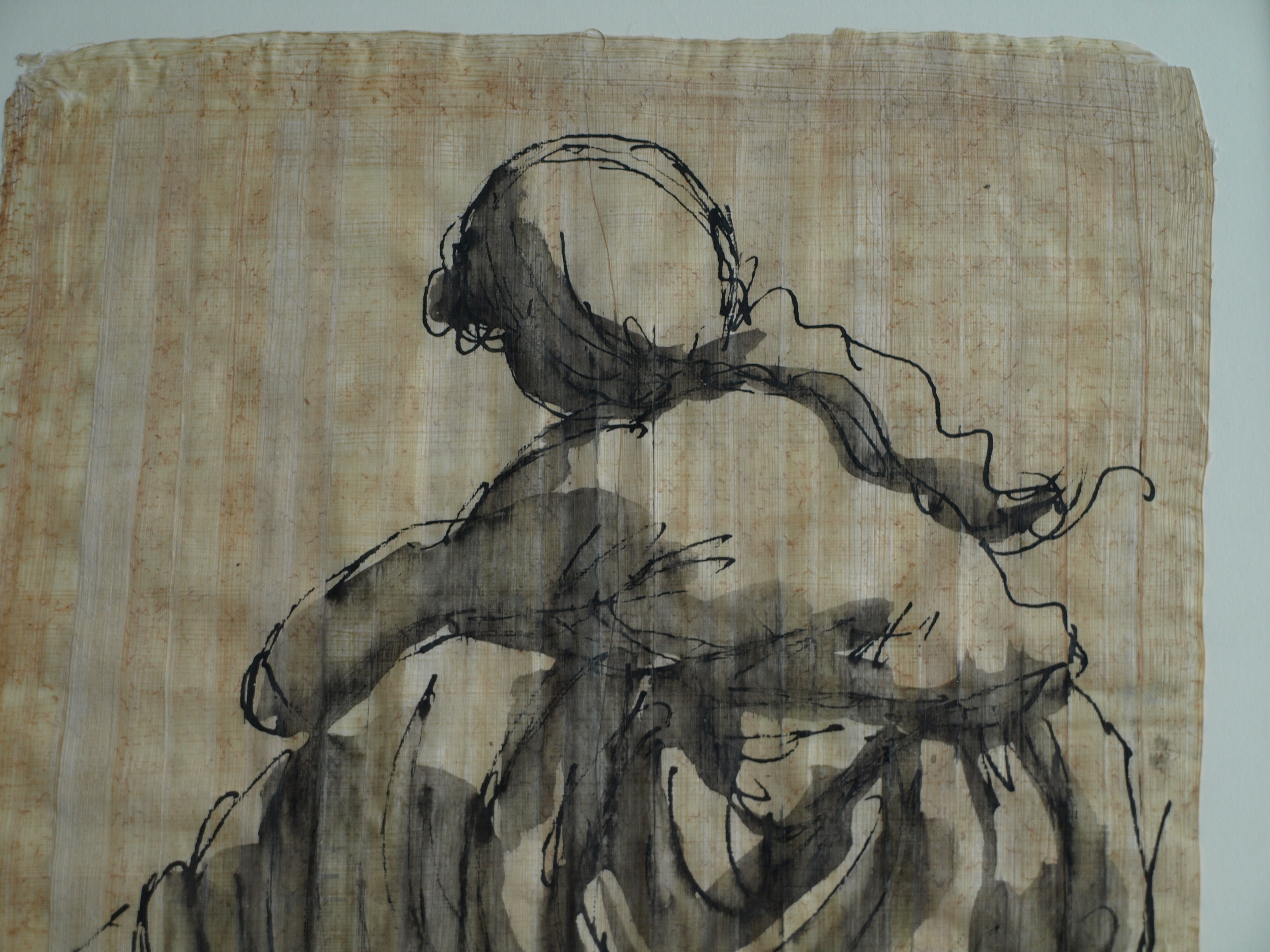 Niet of onleesbaar gesigneerd - Oost-Indische inkt, op zijde? , Portret meisje - gesigneerd & ingelijst - 2004 kopen? Bied vanaf 1!