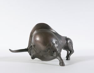 Frans van Straaten - Futuristische bronzen stier kopen? Bied vanaf 800!