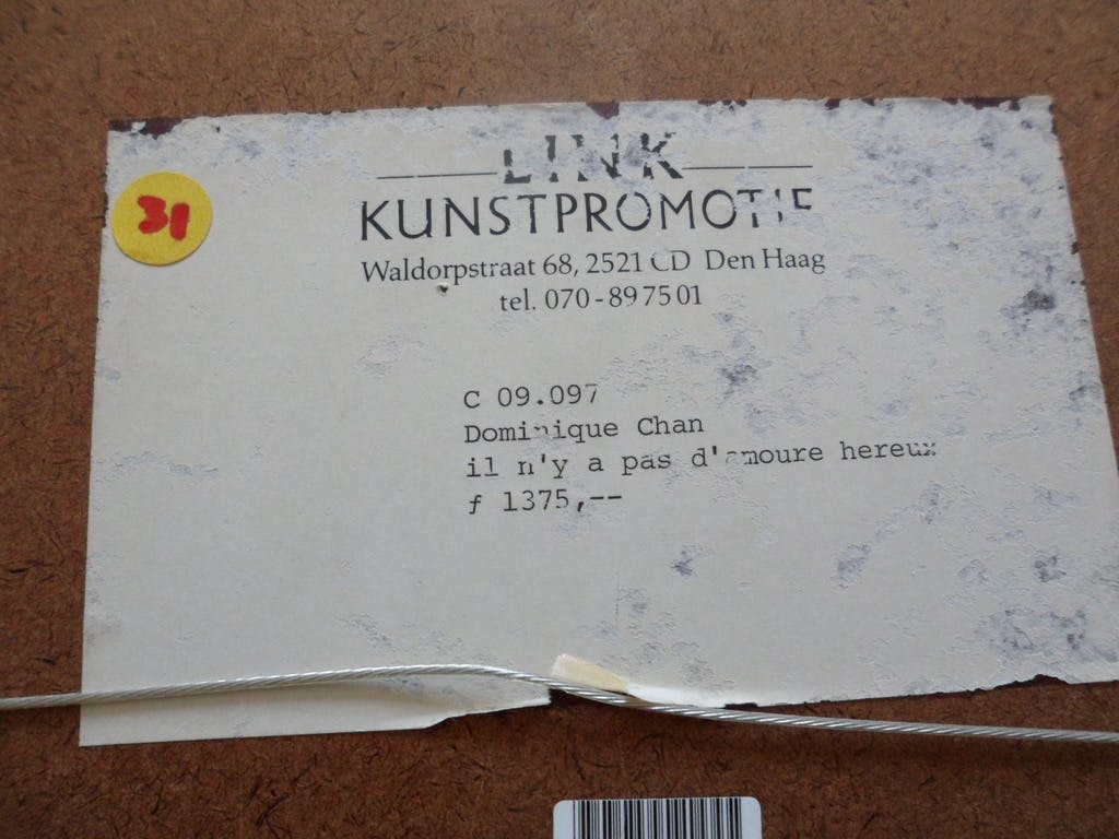 Dominique Chan - Chan, Dominique:Acryl op zuurvrij papier, 'Il n'y a pas d'amour heureux. kopen? Bied vanaf 90!