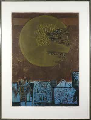 Ru van Rossem - Kleurenets, Assisi I - Ingelijst verkocht voor € 1!