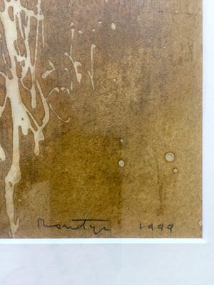 Jan Montyn - Abstracte Compositie - Ets, Prachtig Ingelijst kopen? Bied vanaf 110!