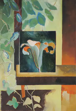 Jan van Delft - Acryl op doek, Portret 2 - Ingelijst kopen? Bied vanaf 100!