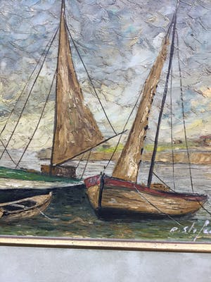 Pierre Stefani - Bootjes aan de kust van Etretat kopen? Bied vanaf 15!