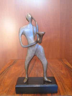 Brons (Onbekend) - Saxofonist. verkocht voor € 45!