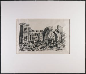 Lou Strik - Litho, Fantasielandschap kopen? Bied vanaf 1!