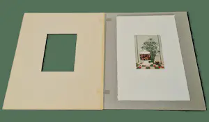 Laetitia de Haas - in beperkte (70) oplage gemaakte kleuren-ets "koekjestrommel" potloodgesign. kopen? Bied vanaf 47!
