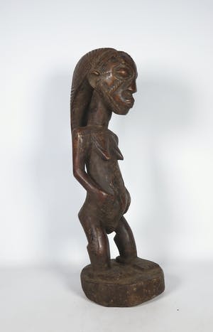 Hemba - Houten voorouderbeeld / Vrouw met haar in punt kopen? Bied vanaf 1!