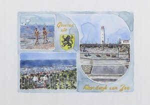 Ben Schot - Aquarel, Noordwijk aan Zee kopen? Bied vanaf 1!