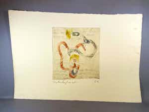 Anton Heyboer - Ets uit 1985 op Hahnemuhle papier verkocht voor € 125!