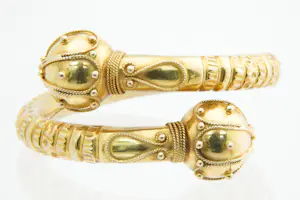 56 - ZWARE (bijna 40gr) mooi bewerkte 14 Krt gouden "bolletjes" armband gekeurd kopen? Bied vanaf 1360!