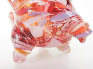 Yvon Trossèl - Glazen gekleurde vaas (paars, oranje, wit) kopen? Bied vanaf 100!