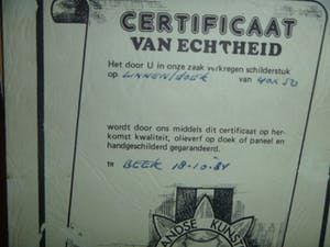Niet of onleesbaar gesigneerd - zeer fraai stilleven met certificaat kopen? Bied vanaf 1!