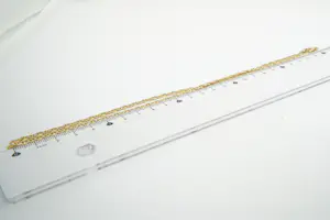 70 - Elegante 14krt gouden bi-color collier /  ketting - gefaseerd afgewerkt kopen? Bied vanaf 350!