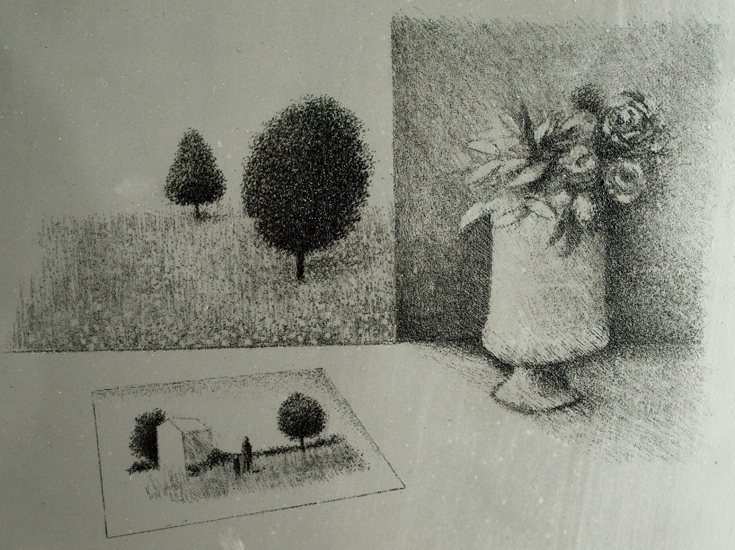 Metten Koornstra - Originele drukplaat , “Bomen, bloemen, landschap” – 1975 kopen? Bied vanaf 25!