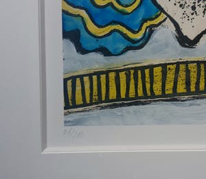 Corneille - "L 'Oiseau Papillon" - Grote, fraai ingelijste zeefdruk uit 2002 kopen? Bied vanaf 275!